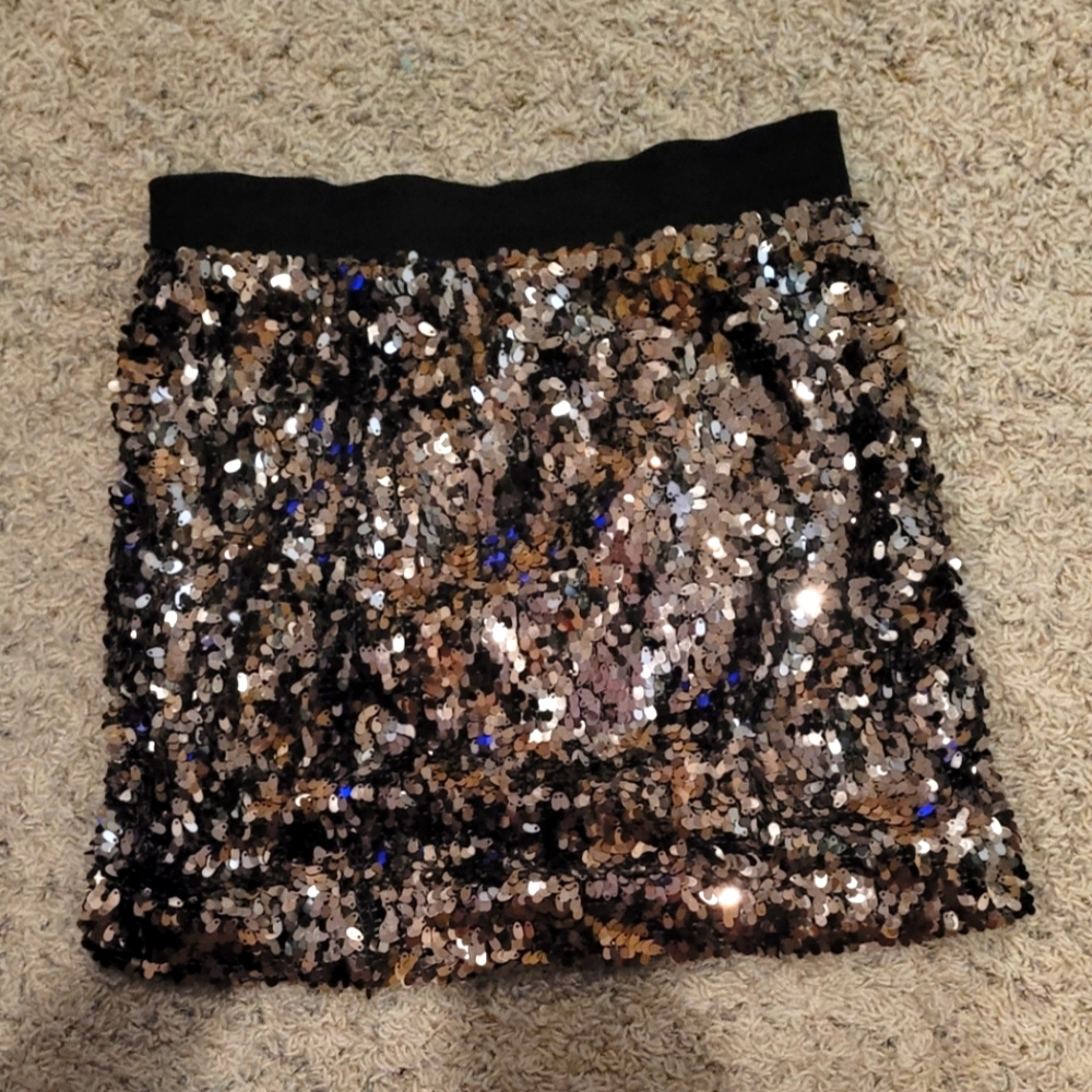 K dash by kardashian  sequins dance pencil mini skirt
